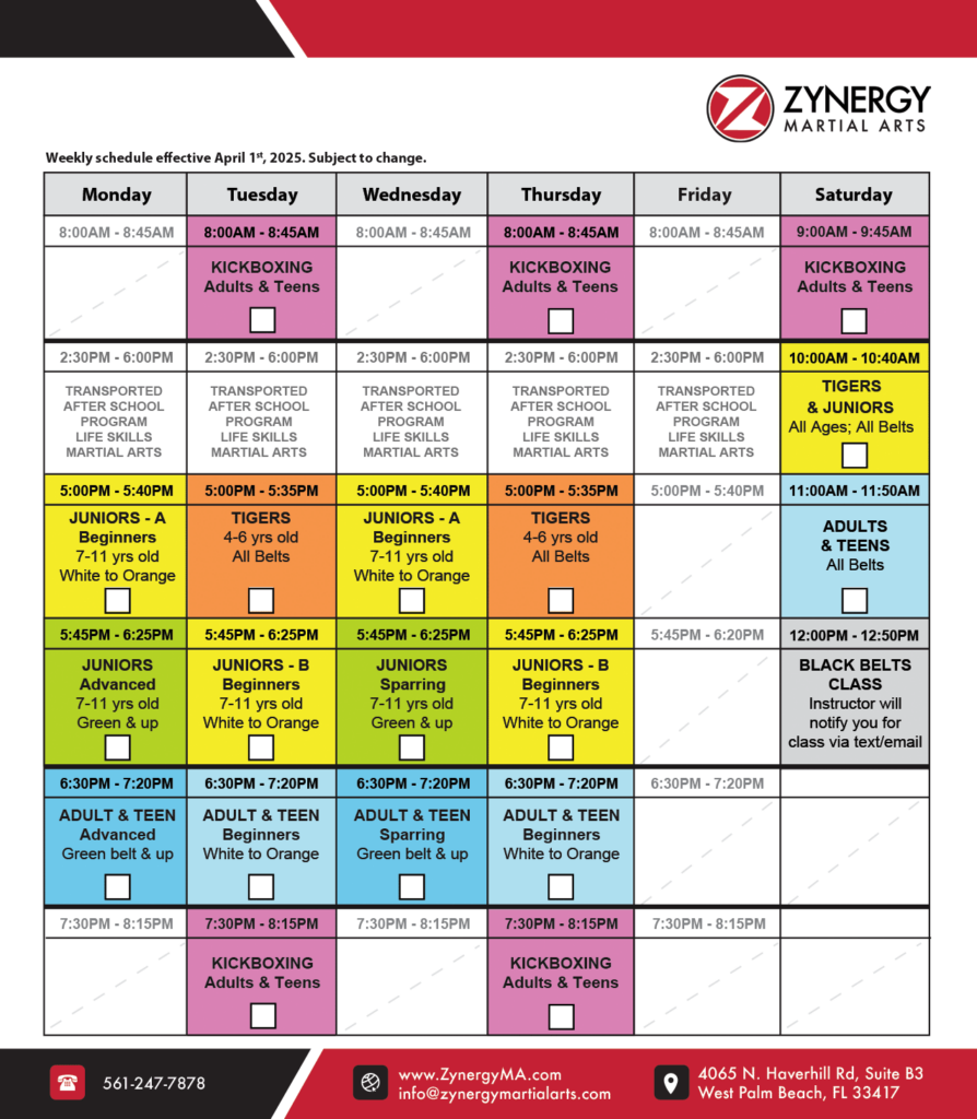 class-schedule-zynergy-martial-arts-west-aplm-beach